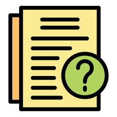 Poster - Document with question mark icon symbolizing frequently asked questions, providing helpful information and addressing common inquiries