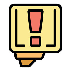 Poster - Notification icon displaying an exclamation point, conveying importance, warning, or alert