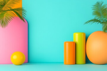 Poster - Assessment interface in 3D, with colorful bar graphs and lifelike shadows emphasizing depth and realism