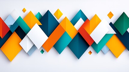Poster - Abstract Composition Showcasing Sharp Angles and Vibrant Colors in a Geometric Design Featuring Dynamic Shapes and Clean Lines for Contemporary Decor
