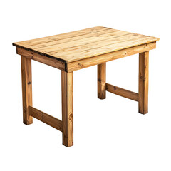 Poster - Basic, durable wooden table on a clear background, perfect for displaying products or setting rustic scenes