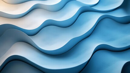 Poster - A dynamic wave pattern in soothing shades of blue, creating an abstract visual that's perfect for backgrounds, design projects, and artistic endeavors.