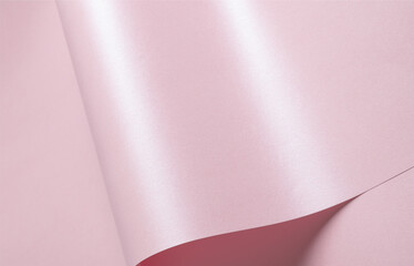 Fototapete - Pink paper background with a glossy texture and shimmering glow. Featuring subtle gradients, smooth curves, and reflective highlights, it creates a modern and elegant design.