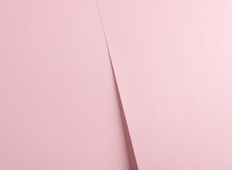 Leinwandbilder - Pink split paper background with a soft matte texture and subtle gradient. Minimalist and elegant design featuring delicate tones and gentle folds. Perfect for modern, trendy decor