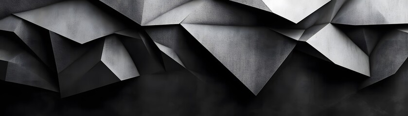 Poster - Abstract Grey and Black Geometric Wall Texture
