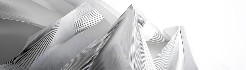 Poster - Abstract White Architectural Forms Design