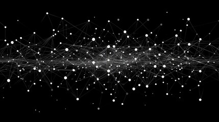 Poster - A captivating abstract representation of interconnected nodes and lines, symbolizing digital networking, data flow, and modern communication systems.