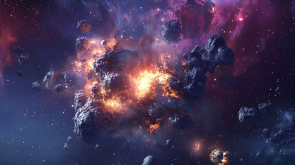 Poster - Space galaxy background