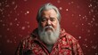 © useful pictures - Portrait of a Man With a White Beard Wearing a Festive Red Coat