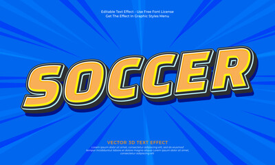 Leinwandbilder - Soccer editable text effect with graphic style