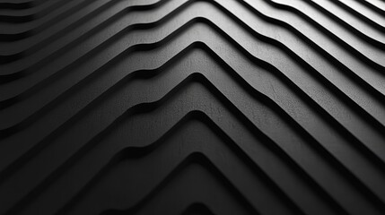 Poster - A dynamic abstract image featuring layered lines in black and white, creating a smooth wave effect. Perfect for modern design projects.