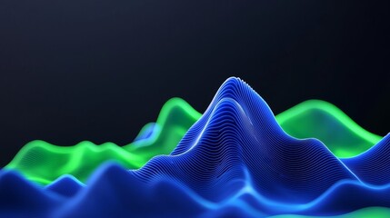 Poster - A futuristic geometric and scientific neon background featuring abstract 3D technology. A digital plexus wallpaper with a business concept, medical structure, and stock. Rendered in computer virtual