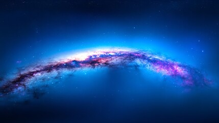 Wall Mural - 360-degree hdri environment map of panoramic stellar systems and nebulae in virtual reality.