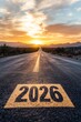 © Ideenkoch - Road to 2026 with an empty road