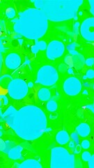 Poster - Vibrant green abstract background with dynamic circular shapes and patterns.