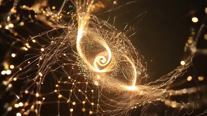 Wall Mural - golden spiral of light