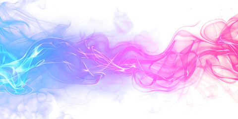 Poster - A swirling design of vibrant blue and pink smoke-like wisps intermingling, creating an ethereal and dynamic visual effect.