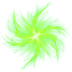 Poster - A vibrant green swirl radiating energy, exhibiting dynamic movement and intricate patterns.