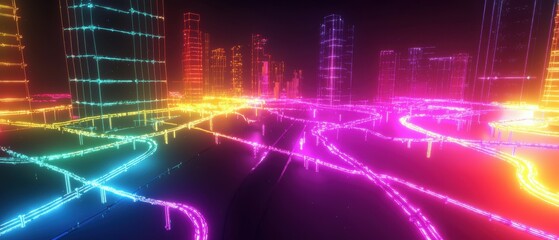 Poster - Exploring virtual reality-inspired network pathways in 3d digital landscapes an innovative journey into interactive technology