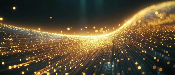 Poster - particles transfer animation digital space motion graphics virtual environment dynamic viewpoint dat