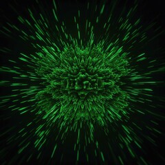 Poster - A vibrant green explosion effect radiates outward, creating a dynamic and energetic visual experience.