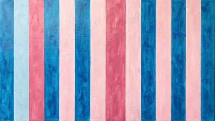 Wall Mural - Textured Pastel Stripes Pink, Blue, and Light Blue Vertical Composition