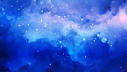 Wall Mural - Abstract watercolour background of starry night sky