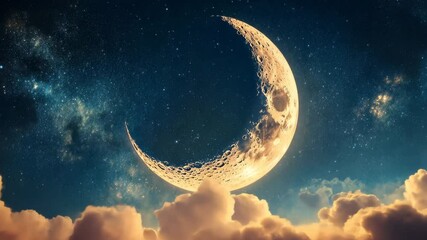 Wall Mural - A captivating celestial view of a crescent