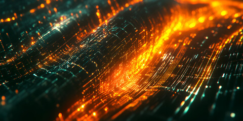 Poster - Fiery Digital River 