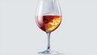 © Koh's Smart - A crystal clear glass of wine filled to the brim with a rich red hue, set against a pure white background, creating a stunning contrast that highlights the elegance and sophistication of the drink.