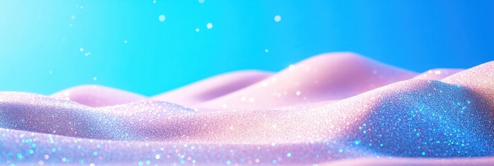 Wall Mural - Abstract colorful landscape with soft rolling hills and sparkling texture.