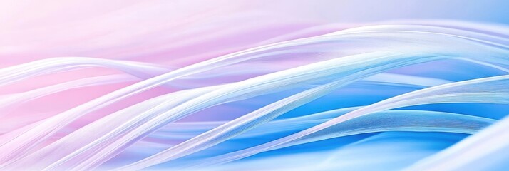 Wall Mural - Abstract wave patterns in soft pastel colors creating a serene and calming background.
