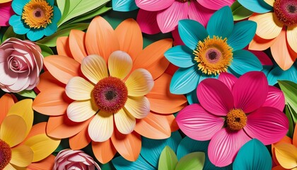 Wall Mural - layered designs: a colorful collection of vibrant illustrations and textured patterns