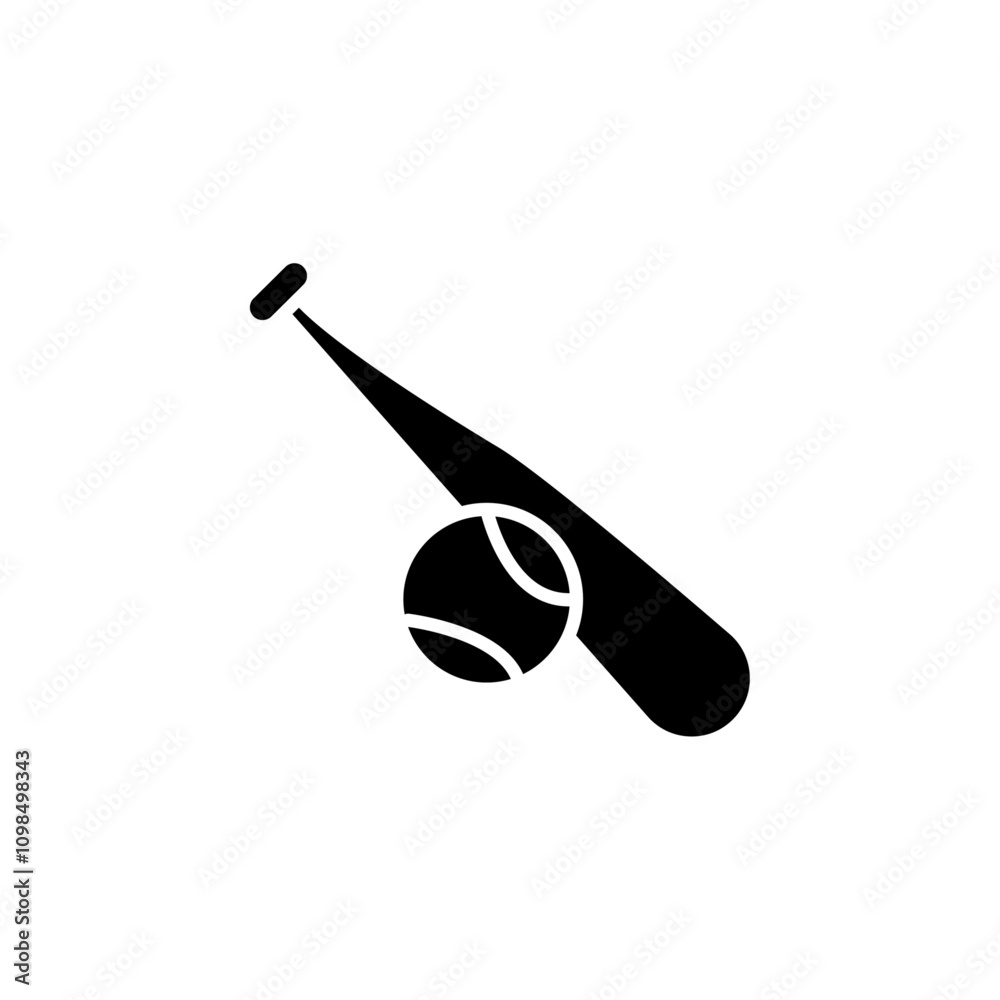 baseball sports icon black and white vector outline sign Stock Vector ...