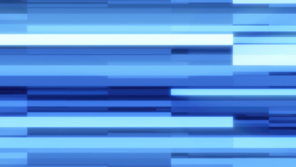 Poster - Abstract blue and white horizontal lines creating a futuristic, digital flow effect