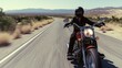© GreenOptix - Riding down the highway on a cool charismatic motorcycle