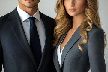 Poster - Business analysts in formal attire, for marketing visuals