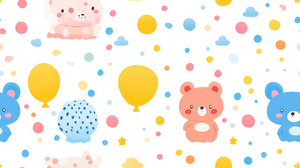 Wall Mural - Seamless Baby Background