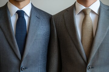 Aufkleber - Colleagues in formal suits, for use in corporate materials