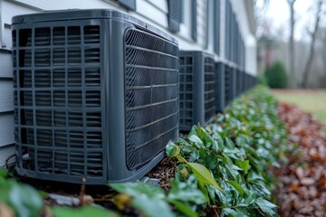 Aufkleber - Green home systems with energy-efficient HVAC units, to promote environmental sustainability.