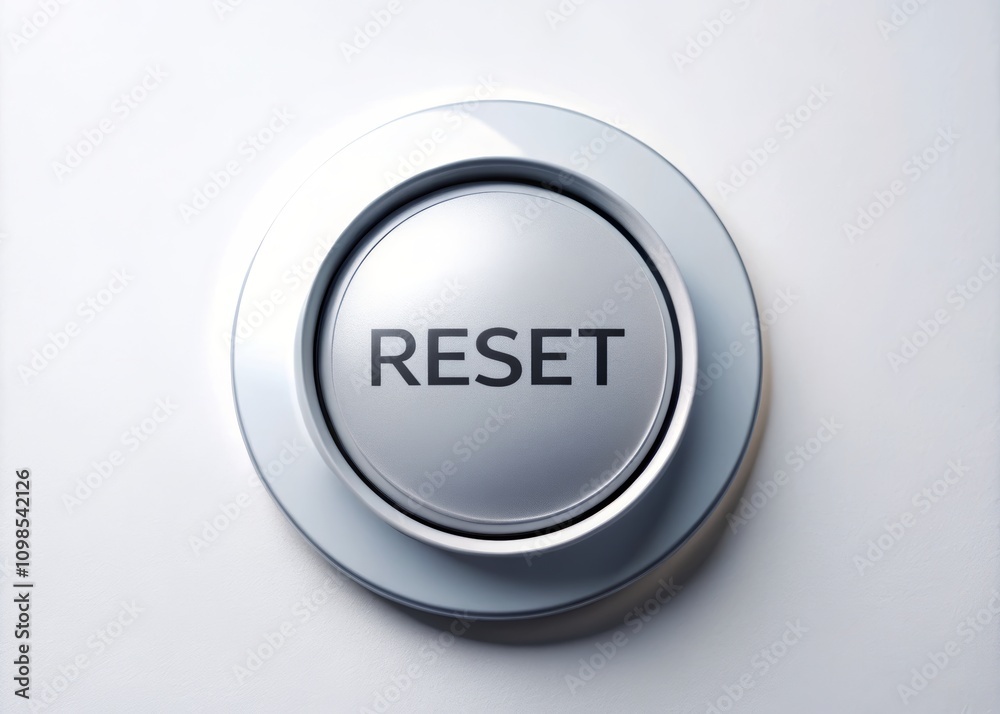 Modern Reset Button Design on a Clean White Background for User ...