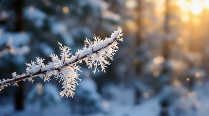 Fototapete - frost on branches