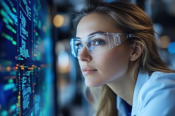 Poster - Young analysts conducting cybersecurity research, protecting digital assets,