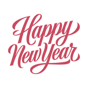 Happy New Year 2025- Lettering design for greeting banners, Mouse Pads, Prints, Cards and Posters, Mugs, Notebooks, Floor Pillows and T-shirt prints design.