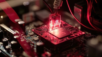 Poster - High-Precision Laser Installation of Microchip on Motherboard with Enhanced Gigapixel Quality and Intricate Circuitry Redesign in Technological Environment