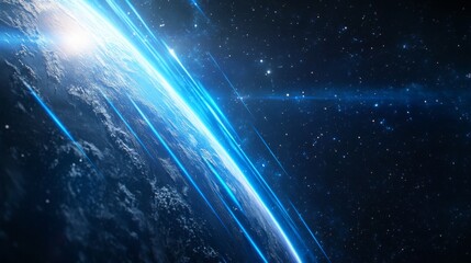 Wall Mural - earth's celestial embrace: a cosmic view