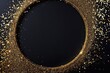 © Alla - A circular design featuring gold glitter on a dark background, suitable for various digital media projects
