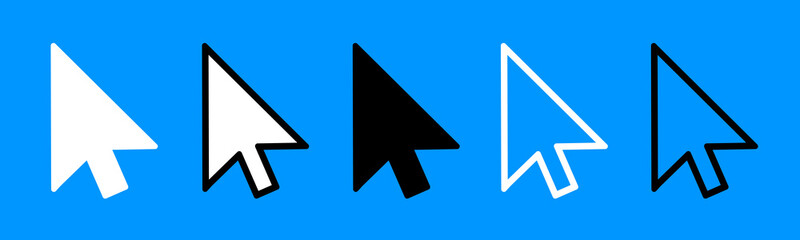 Fototapete - Click cursor set, arrow pointer