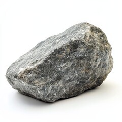 Poster - A single rock on a white background, perfect for showcasing products or creating mockups.