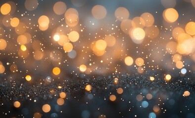 Wall Mural - Blurred bokeh abstract background with sparkling glitter and light effects